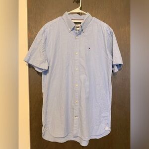 Tommy Hilfiger Men's Light Blue Shirt Classic Style (XL)